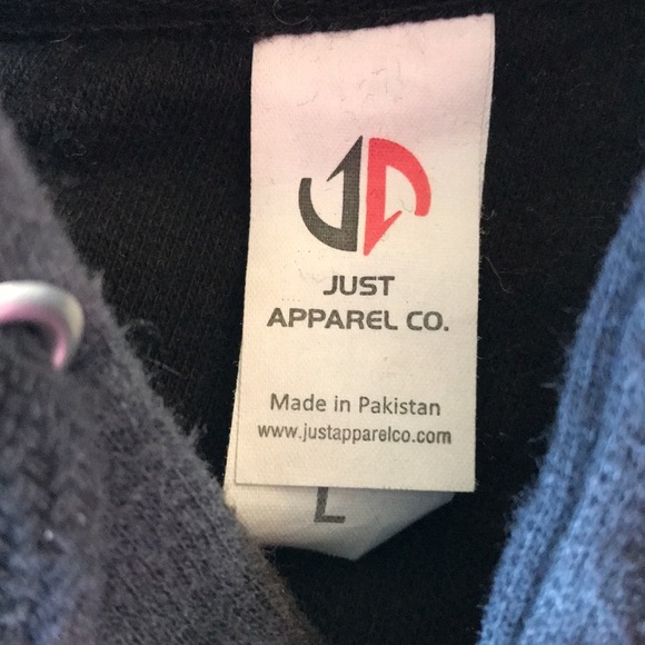 Just Apparel Co. black hoodie, size L - Picture 5 of 6